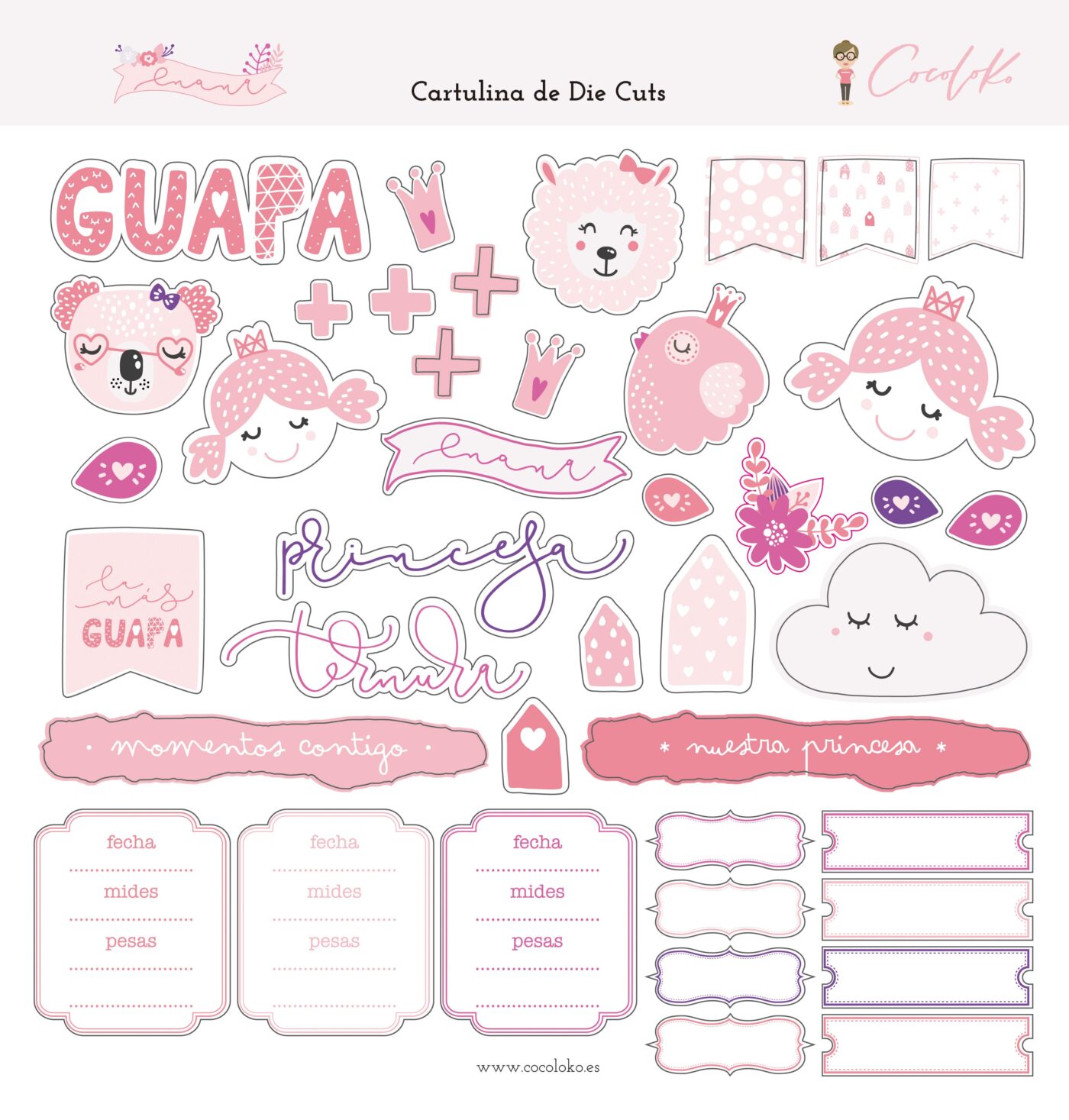 cocoloko die cuts scrapbooking enana