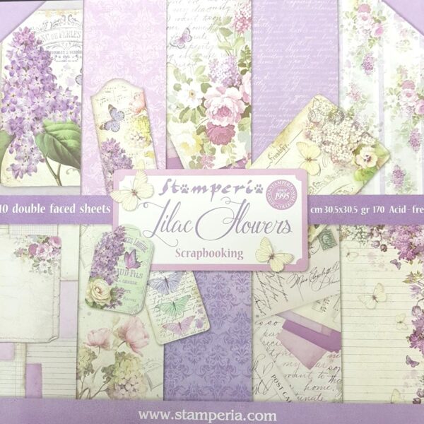 Lilac Flowers STAMPERIA scrapbook la esquinita del scrap tienda online de scrapbooking venta de colecciones papeles stickers die cuts chapas troqueles suajes sellos