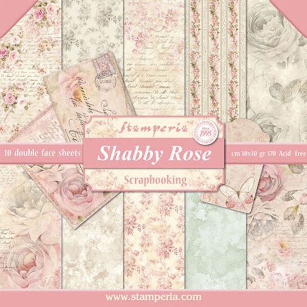 Shabby Rose STAMPERIA scrapbook la esquinita del scrap tienda online de scrapbooking venta de colecciones papeles stickers die cuts chapas troqueles suajes sellos