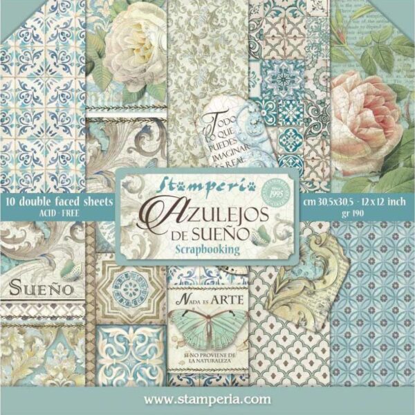 Azulejos de sueño STAMPERIA scrapbook la esquinita del scrap tienda online de scrapbooking venta de colecciones papeles stickers die cuts chapas troqueles suajes sellos 1