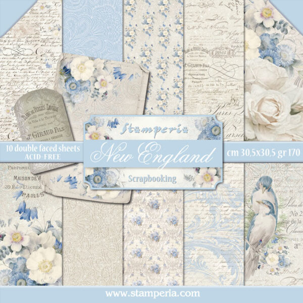 New England STAMPERIA scrapbook la esquinita del scrap tienda online de scrapbooking venta de colecciones papeles stickers die cuts chapas troqueles suajes sellos 1