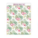 Papel arroz bebé niño RICE129 fiesta tropical verano vacaciones flores Dayka la esquinita del scrap scrapbook coleccion papeles die cuts sellos stickers pads