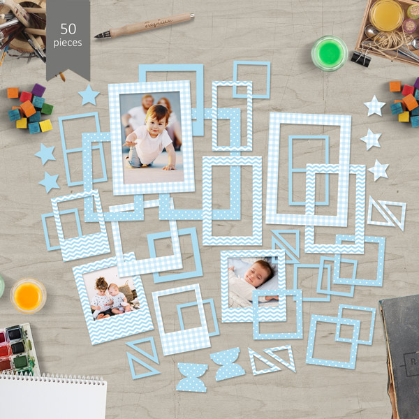 blue set de 50 marcos frames fabrika decoru la esquinita del scrap México scrapbooking 3