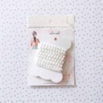 cintas de pompones lazos hilos scrapbooking La esquinita del scrap México embellishment blanco