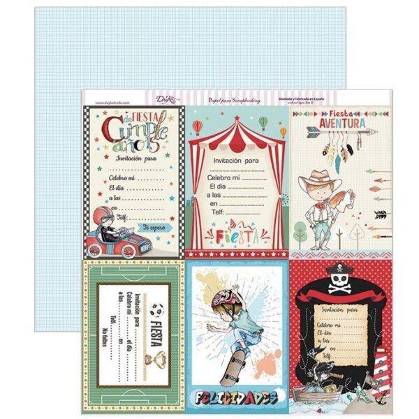 etiquetas recortables fiesta cumpleaños invitaciones SCP 208 Dayka la esquinita del scrap scrapbook coleccion papeles die cuts sellos stickers pads