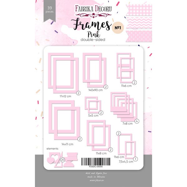 pink set de 50 marcos frames fabrika decoru la esquinita del scrap México scrapbooking 2