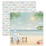 playa Fiesta Tropical surf verano SCP 317 Dayka la esquinita del scrap scrapbook coleccion papeles die cuts sellos stickers pads