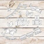 15921 die cut suaje troquel metálico set baby boy niño bebé scrapbook La esquinita del scrap México 1