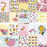 COLECCIÓN SAMBA IRIRI ESTUDIO scrapbook la esquinita del scrap tienda online de scrapbooking venta de colecciones papeles stickers die cuts chapas troqueles suajes sellos 1