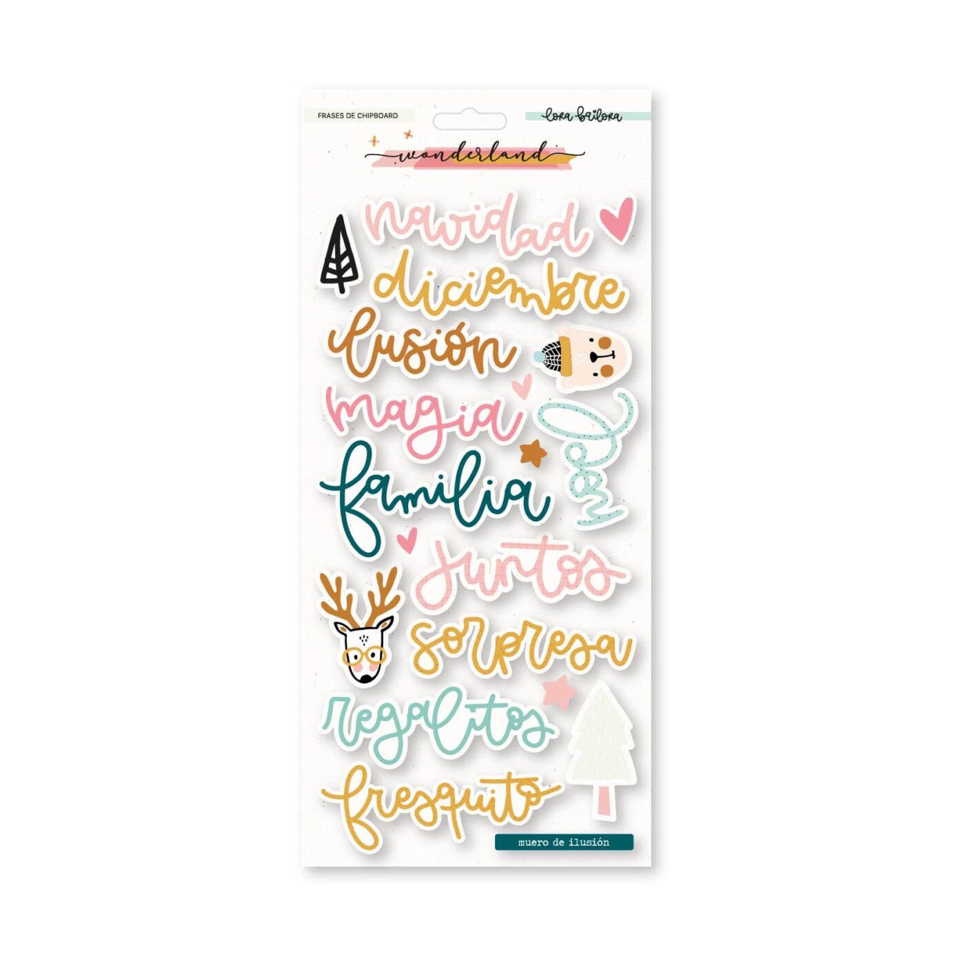 Bloc WONDERLAND Lora Bailora navidad La esquinita del scrap México scrapbook papel suajes die cuts 21 min