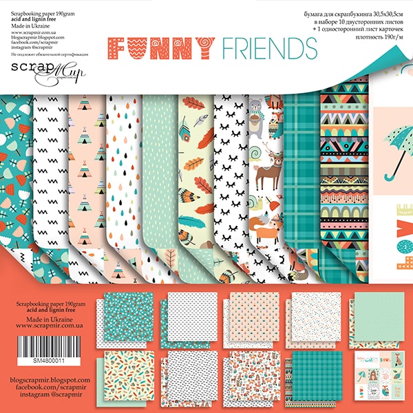 Funny Friends SCRAPMIR colección niños amigos infantil niñas juegos la esquinita del scrap scrapbooking México 1 min
