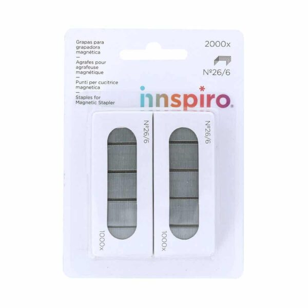 Grapas metálicas plateadas grapadora magnética INNSPIRO la esquinita del scrap scrapbooking papeles colecciones sellos tintas die cuts online 2