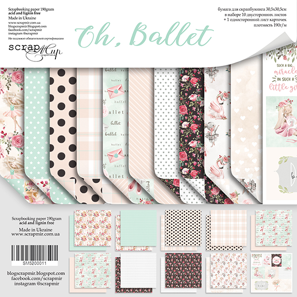OH BALLET Scrapmir colección niña infantil baile danza ballet scrapbook 8x8 la esquinita del scrap México