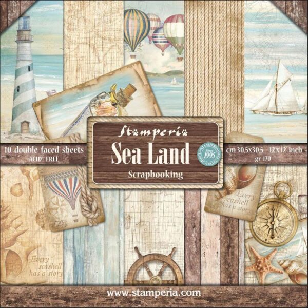 SEA LAND STAMPERIA scrapbook la esquinita del scrap online de scrapbooking coleccion papel stickers die cuts chapas troqueles suajes sellos