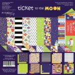 TICKET TO THE MOON Scrapmir colección niños fantasía espacio extraterrestres marcianos infantil scrapbook 8x8 la esquinita del scrap México 2 min