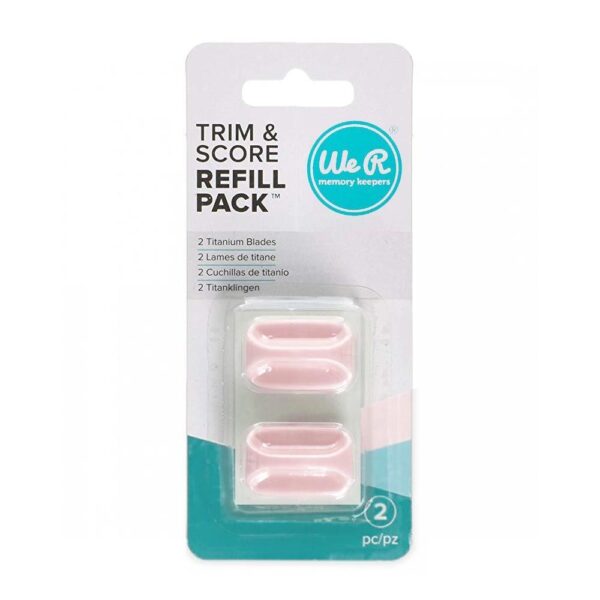 recambio cuchillas tabla de corte WRMK WE R MEMORY KEEPERS metric trim and score board trimmer refill blades 661267 rosa 1b
