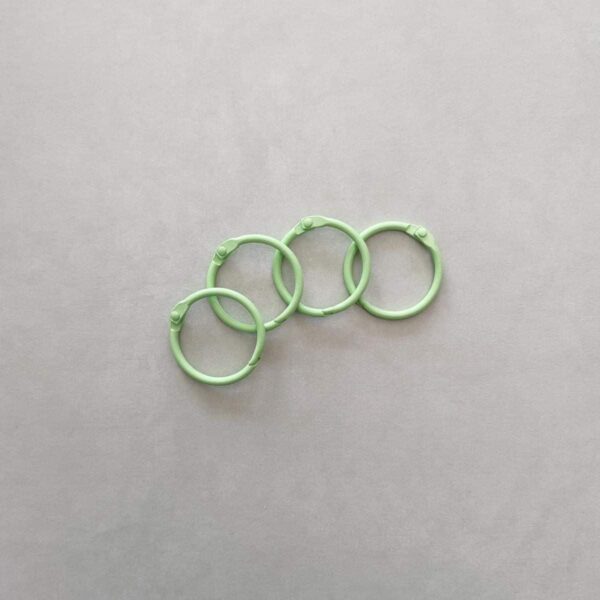 Anilla verde Kimidori 30 mm tipo aro ring para encuadernar metálicas scrapbooking La esquinita del scrap México