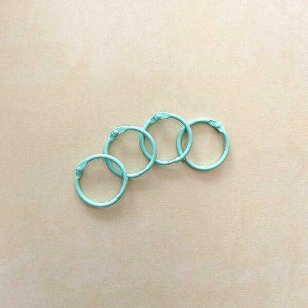 Anilla verde menta 30 mm tipo aro ring para encuadernar metálicas scrapbooking La esquinita del scrap México 2