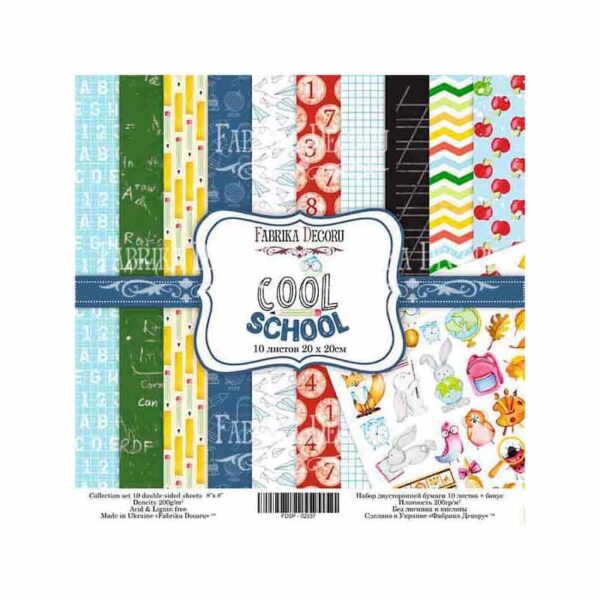 COOL SCHOOL - FABRIKA DECORU la esquinita del scrap scrapbooking papeles stickers perforadoras colecciones sellos tintas die cuts online 1b