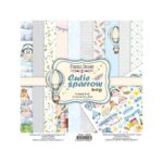 set papel 10 hojas 8"x8" Cutie Sparrow Boy - Fabrika Decoru