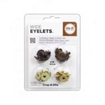 wide anchos ojillos eyelets brown marrón WRMK We R Memory Keepers crop a dile