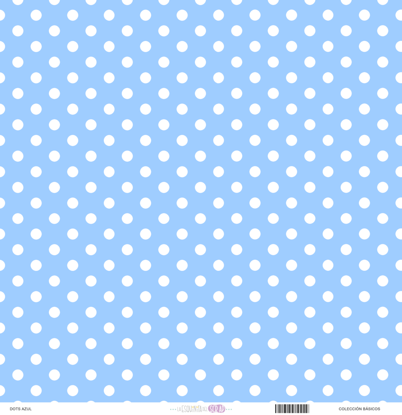 dots azul papel a una cara básico La esquinita del scrap México