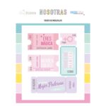 tickets metacrilato colección NOSOTRAS The Mint Feather Basiccrea scrapbook La esquinita del scrap México