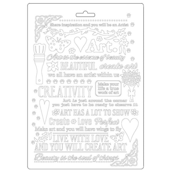 k3pta578 A5 soft mould Atelier Writing Stampería molde de silicona scrapbooking La esquinita del scrap México