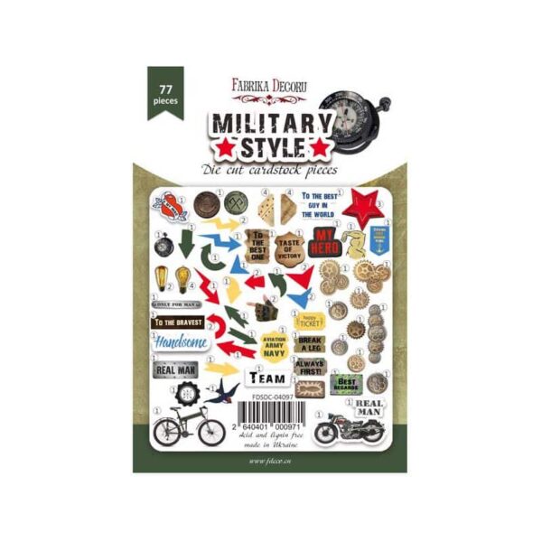 die cuts MILITARY STYLE hombres militar camuflaje Fabrika Decoru scrapbook La esquinita del scrap México