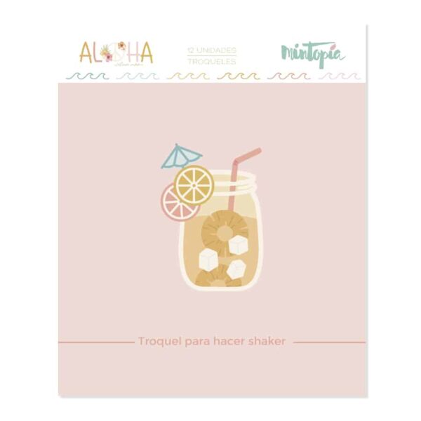 troquel cóctel ALOHA Mintopía verano vacaciones viajes playa scrapbooking La esquinita del scrap México