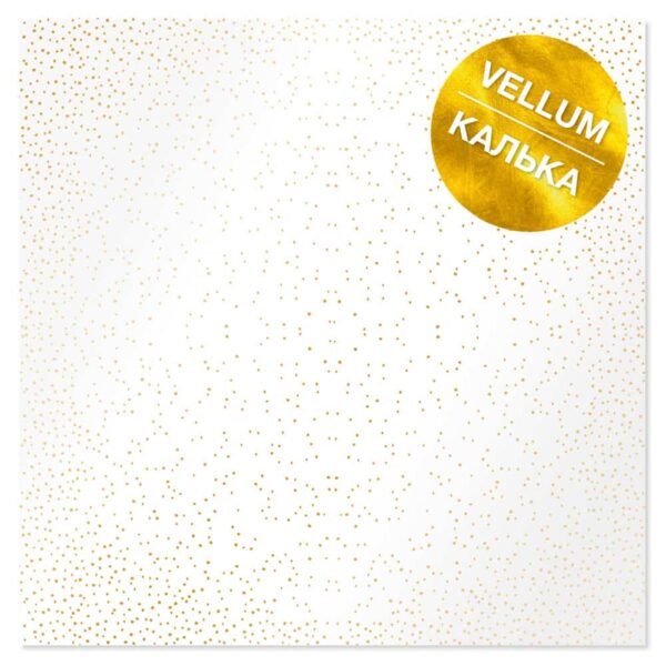 VELLUM 30X30 GOLDEN MINI DROPS FABRIKA DECORU scrapbooking