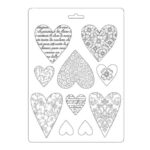 K3PTA530 A5 soft mould Hearts Stampería molde de silicona scrapbooking La esquinita del scrap México 1