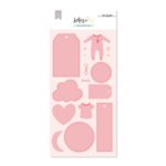 colección bebé BABY M Lora bailora scrapbooking La esquinita del scrap México TLB0060 - TROQUEL ETIQUETAS BABY M