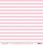 hoja de papel de 12"x12" Light Pink Stripes - American Crafts