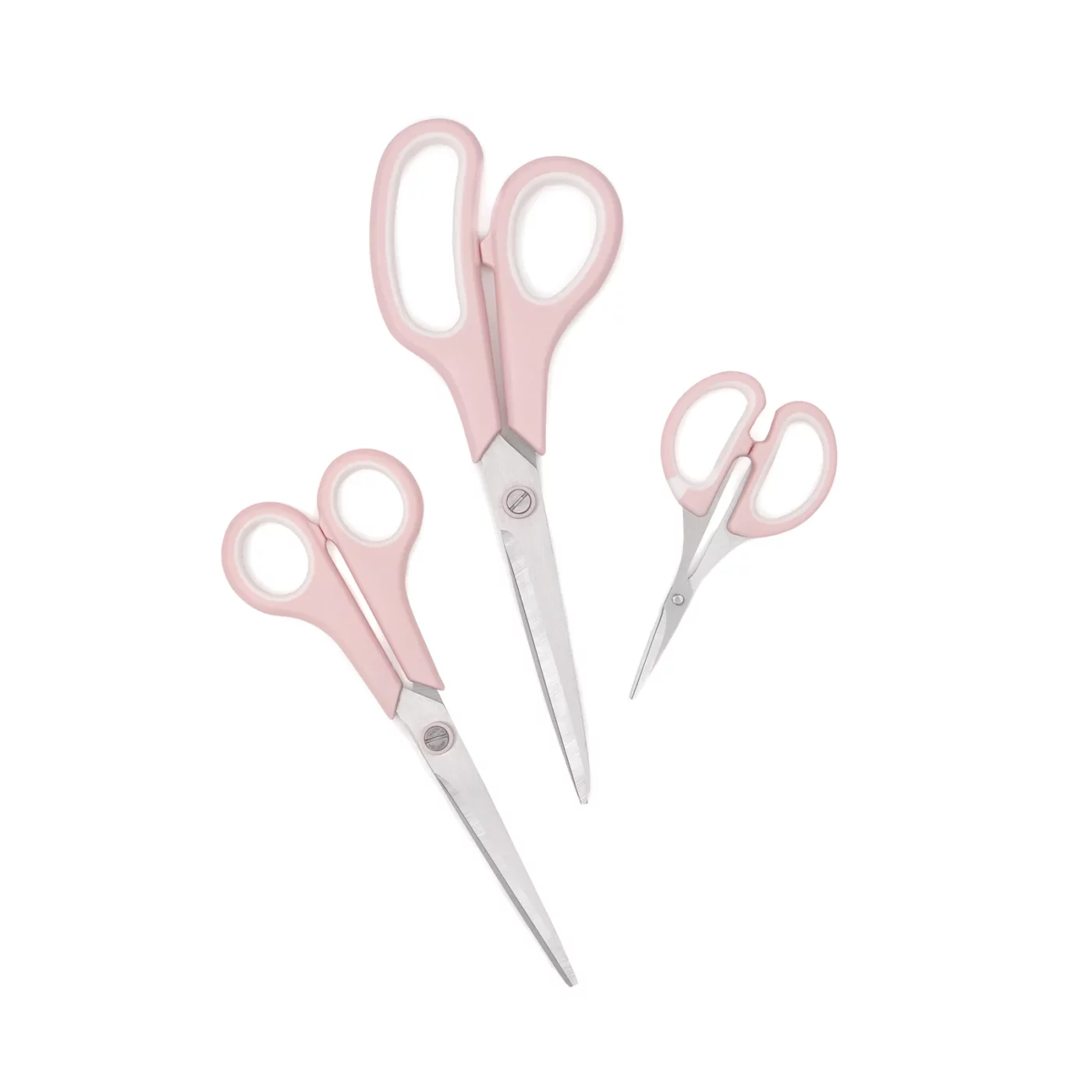 Pink craft scissors set de 3 tijeras para manualidades rosa WRMK scrapbooking La esquinita del scrap México