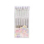 set de 6 plumas de gel de tinta blanca Jiandan