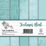 set de 6 papeles Texturas Mint AMELIE PRAGER scrapbooking La esquinita del scrap México