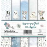 set de 6 papeles Un paseo por el hielo con Amelie AMELIE PRAGER scrapbooking La esquinita del scrap México