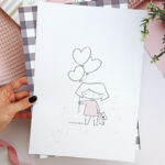 set de 2 láminas Celia Love para portadas colección New Love Alúa Cid scrapbooking La esquinita del scrap México 2