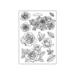 molde A5 soft mould DESIRE roses Stampería molde de silicona scrapbooking La esquinita del scrap México K3PTA5638-LEDS