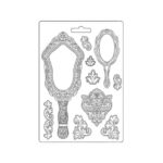 molde A5 soft mould ROSE PARFUM mirror Stampería molde de silicona scrapbooking La esquinita del scrap México K3PTA5639-LEDS