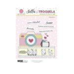 sello y troquel combinados cámara colección CLICK de Elena Roche scrapbooking la esquinita del scrap México