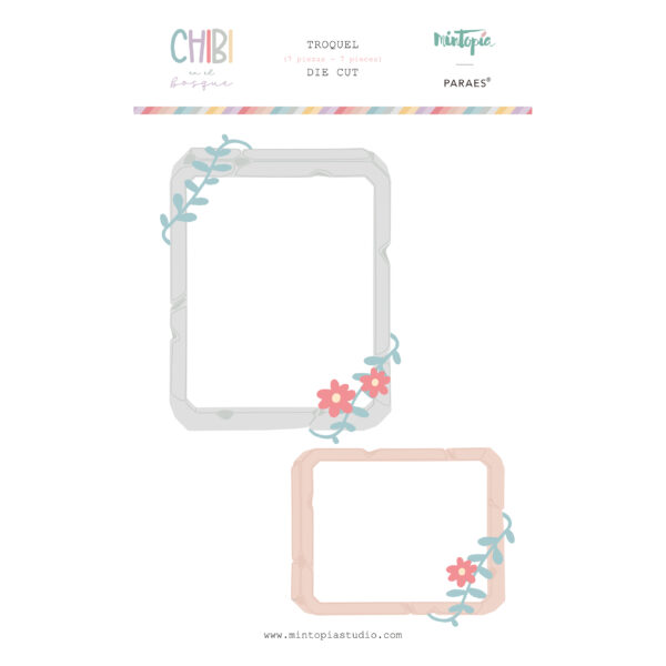 troquel marco Chibi en el Bosque PARAES MINTOPÍA scrapbooking La esquinita del scrap México