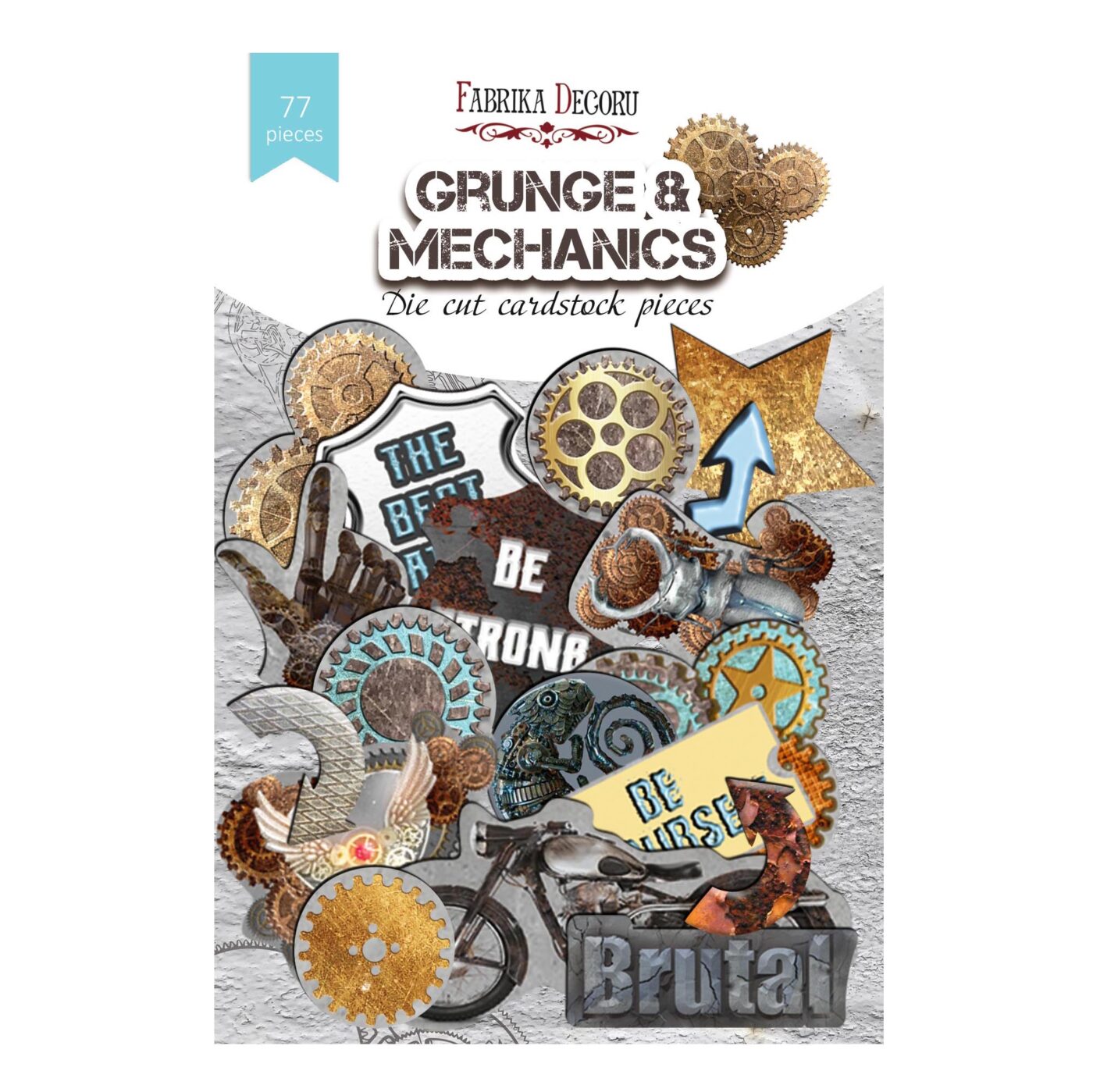 colección GRUNGE AND MECHANICS die cuts Fabrika Decoru scrapbooking La esquinita del scrap México