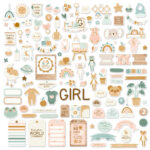 die cuts girl colección BABY BLOOM Mintopía scrapbooking La esquinita del scrap México