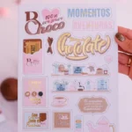 chipboard con foil colección CHOCOLATE Johanna Rivero scrapbooking La esquinita del scrap México