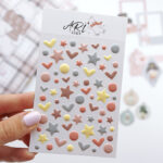 stickers enamel dots colección Aridad ALúa Cid scrapbooking La esquinita del scrap México 1