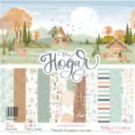 set de papeles 12x12 colección Mi Hogar de Johanna Rivero scrapbooking La esquinita del scrap México