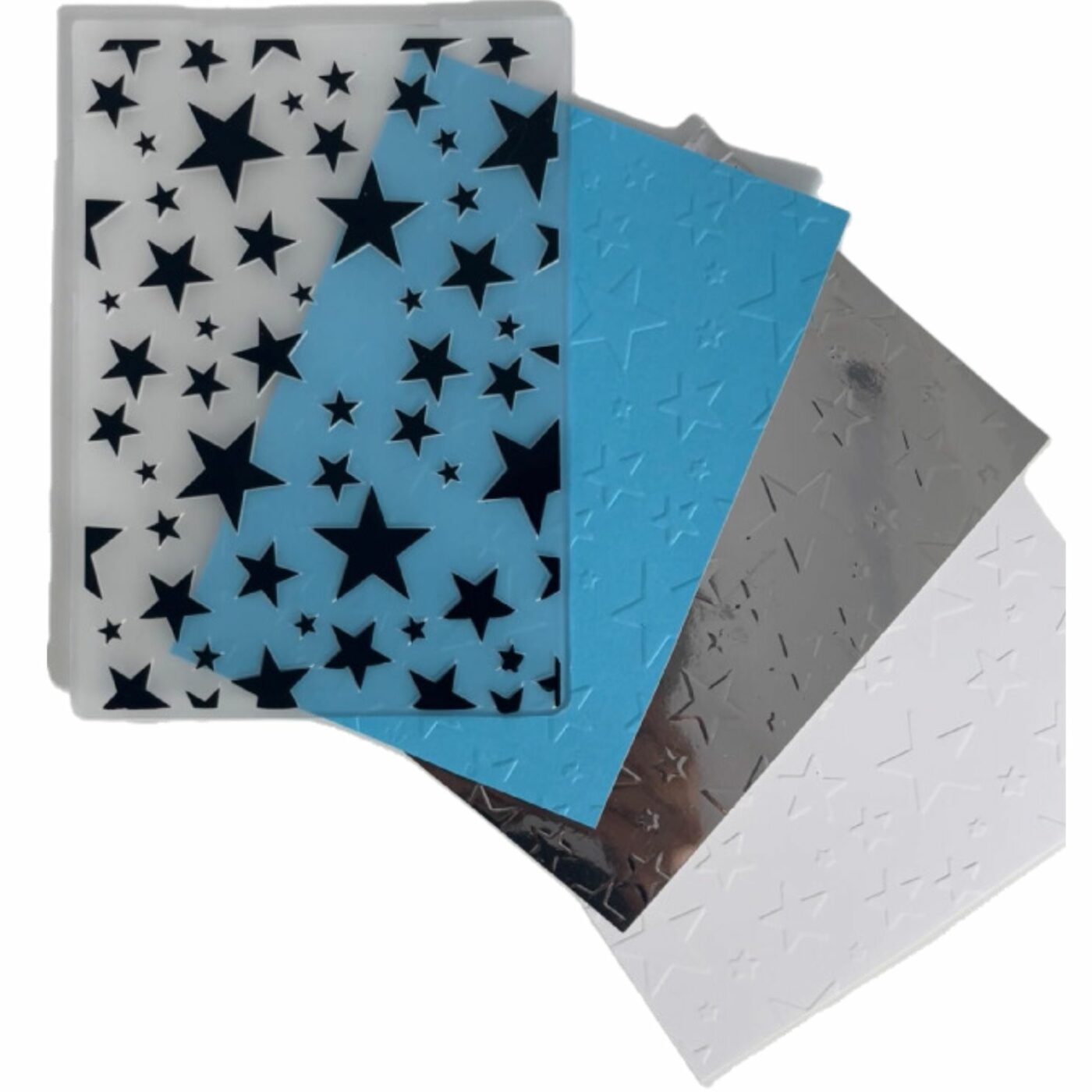 carpeta de embossing estrellas Suzzy scrapbooking La esquinita del scrap México 2