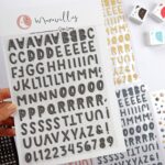 stickers puffy ABC Antracita Maravillas Alúa Cid scrapbooking La esquinita del scrap México 1